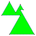 A serial-sided isogon order 9, internal angle 60°.Spirolateral 60°91,4,7.
