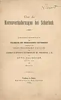 Otto Kalischer wrote a doctoral thesis on scarlet fever in 1891.
