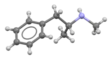 A 3d image of the levo-methamphetamine compound