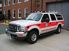 A typical SUV-based Paramedic, known as a First Responder Unit, Chase car or Fly-car