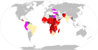 Map showing acute food insecurity forecasts for 2020