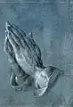 Praying Hands by Albrecht Dürer, demonstrating dorsiflexion of the hands.