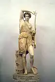 A statue of a wounded Amazon, who were warrioresses with a preference for archery. Musei Capitolini, 5th century BC.