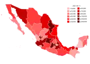 Number of cumulative confirmed cases by state (as of August 10, 2020[update])
