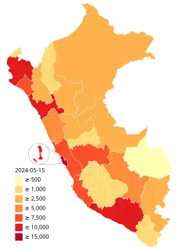 Confirmed deaths by COVID-19 in Peru.
