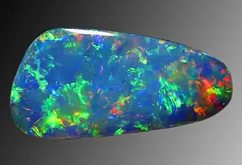 Opal can contain protist microfossils of diatoms, radiolarians, silicoflagellates and ebridians