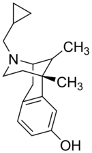 Chemical structure of Cyclazocine.