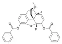 Chemical structure of dibenzoylmorphine.