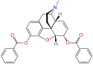 Chemical structure of dibenzoylmorphine.