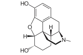 Chemical structure of Dihydromorphine 2D structure.