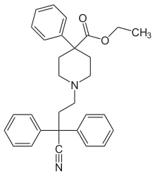 Chemical structure of Diphenoxylate.
