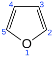 Skeletal formula showing numbering convention