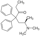Chemical structure of levomethadone.
