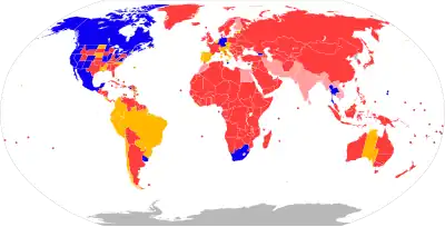 Map of world cannabis laws