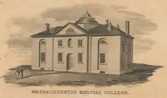 The old building of Massachusetts Medical College on Mason Street