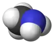 Spacefill model of methylamine