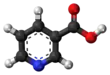 Ball and stick model of nicotinic acid