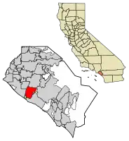Location of Costa Mesa in Orange County, California
