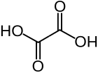 Structural formula of oxalic acid
