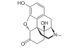 Chemical structure of Oxymorphone.