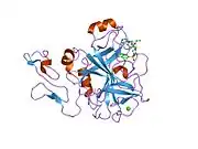 1iqf: Human coagulation factor Xa in complex with M55165