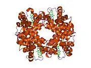 1y31: T-To-T(High) quaternary transitions in human hemoglobin: betaY35A deoxy low-salt (1 test set)