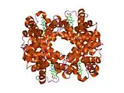 1y45: T-To-T(high) quaternary transitions in human hemoglobin: betaP36A deoxy low-salt (10 test sets)