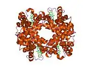 1y4f: T-To-T(High) quaternary transitions in human hemoglobin: betaW37A deoxy low-salt (10 test sets)