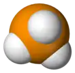 Spacefill model of phosphine