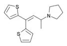 Chemical structure of Pyrrolidinylthiambutene.