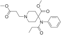 Chemical structure of Remifentanil.