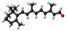 Ball-and-stick model of the retinal molecule