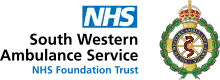 Logo of the South Western Ambulance Service NHS Foundation Trust with Crest