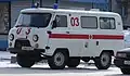 "Sanitarka" UAZ-3962 Class B all-wheel drive van common in rural areas of Russia