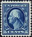 5-cent stamp with a profile of Washington