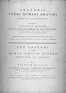 Title page from an 18th-century book about pregnancy