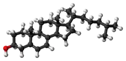 Ball-and-stick model of 7-dehydrocholesterol