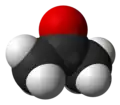 Space-filling model of acetone