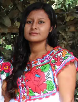 Native American with black hair from North America.