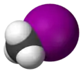 Spacefill model of iodomethane