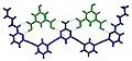 Atructure of two isophthalic acids bound to a host molecule through hydrogen bonds