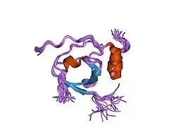 1k4u: Solution structure of the C-terminal SH3 domain of p67phox complexed with the C-terminal tail region of p47phox