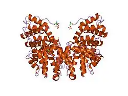 1lf8: Complex of GGA3-VHS Domain and CI-MPR C-terminal Phosphopeptide