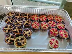 Tert are prune or coconut filled tart.