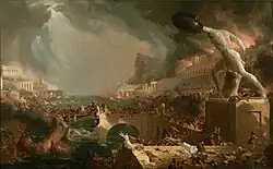 painting of the fall of a civilization