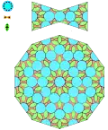 The subdivision rule used to generate the Girih pattern on the spandrel.