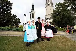Citizens of Krobia (Greater Poland) wearing local folk costume.