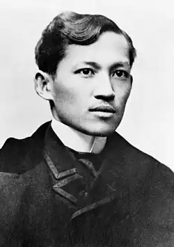 Black and white portrait of José Rizal