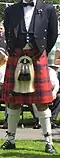 A modern Scottish kilt and sporran