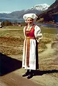 Norwegian woman wearing bunad